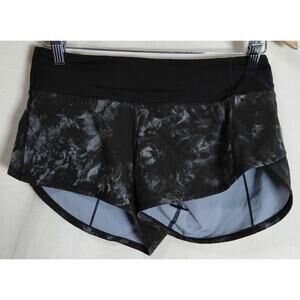 Lululemon Black Patterned Shorts Size 4